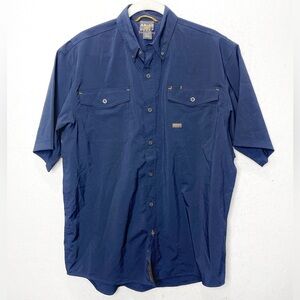 Ariat Rebar VentTek Durastretch Short Sleeve Button Down Work Shirt Size Medium
